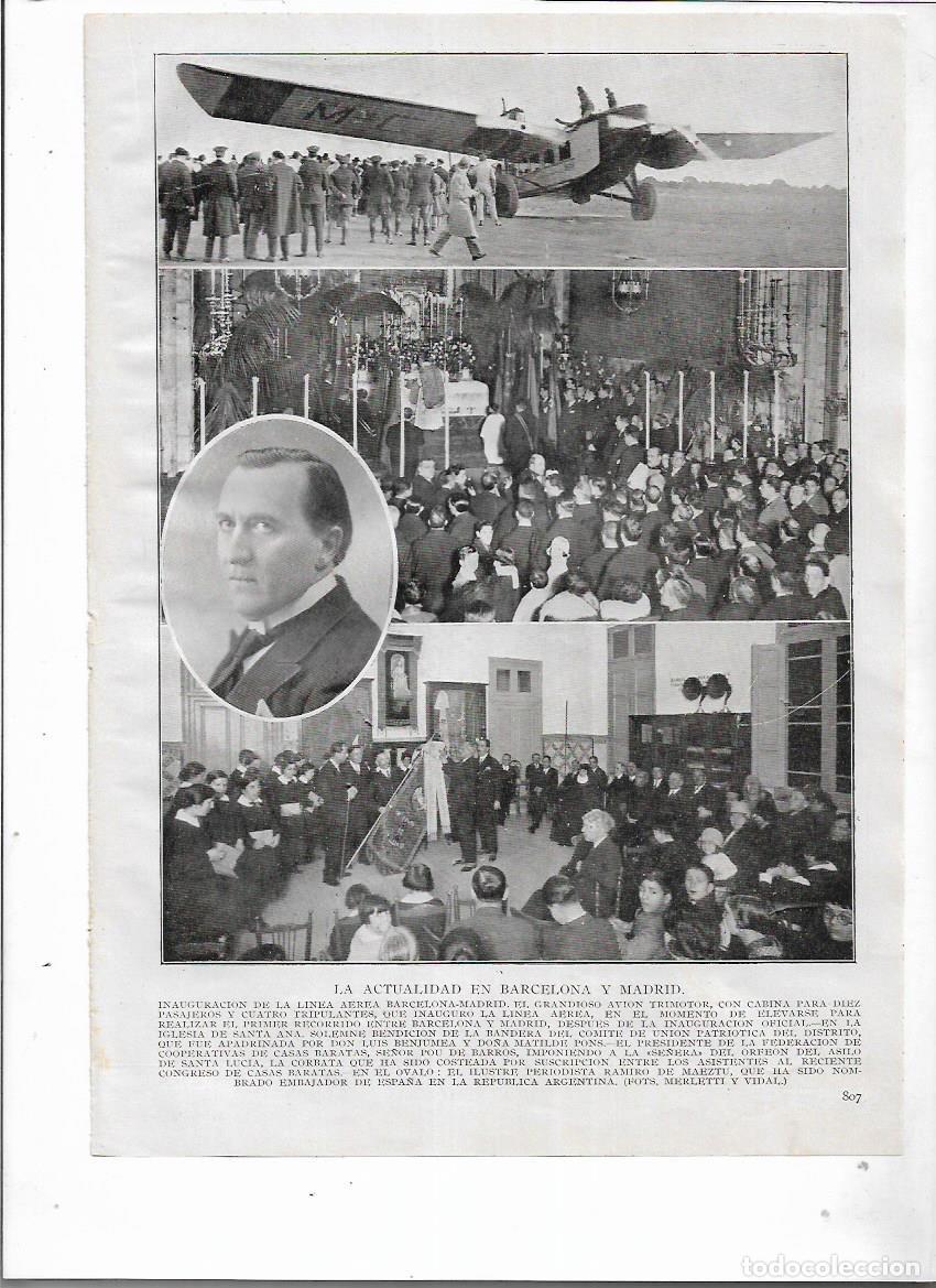 Sammelleidenschaft Papier: A&Ntilde;O 1927 RECORTE PRENSA BARCELONA IMPOSICION DE LA CORBATA A LA SENYERA DEL ORFEON ASILO STA LLUCIA