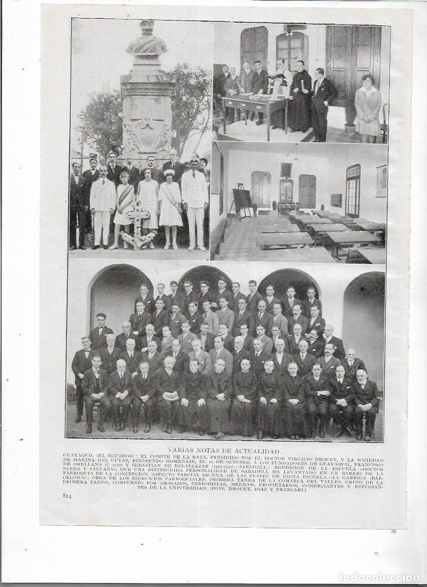 Sammelleidenschaft Papier: A&Ntilde;O 1927 RECORTE PRENSA SABADELL BENDICION ESCUELA DOCTOR SARDA SALVANY