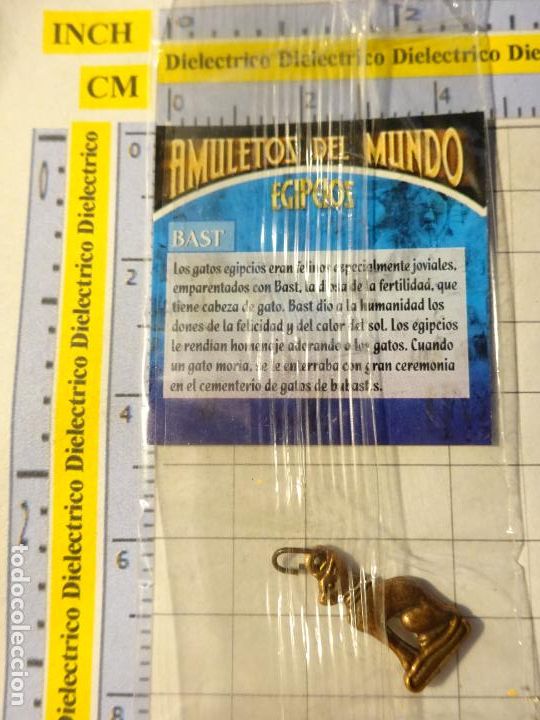Colecionismo: COLGANTE AMULETOS DEL MUNDO. TALISM&Aacute;N AMULETO EGIPCIO ANTIGUO EGIPTO BAST. PRECINTADO