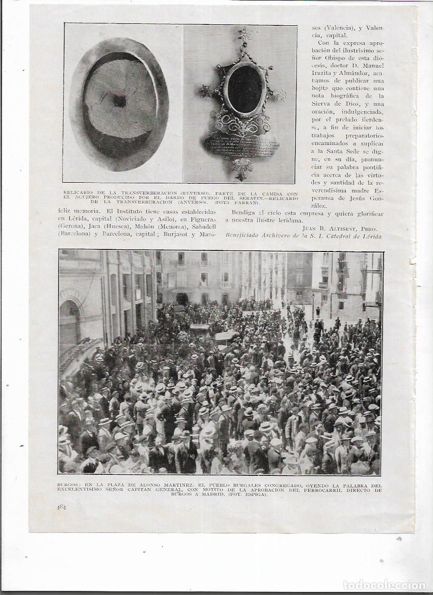 Sammelleidenschaft Papier: A&Ntilde;O 1927 RECORTE PRENSA BURGOS MANIFESTACION POR LA APROBACION DEL FERROCARRIL