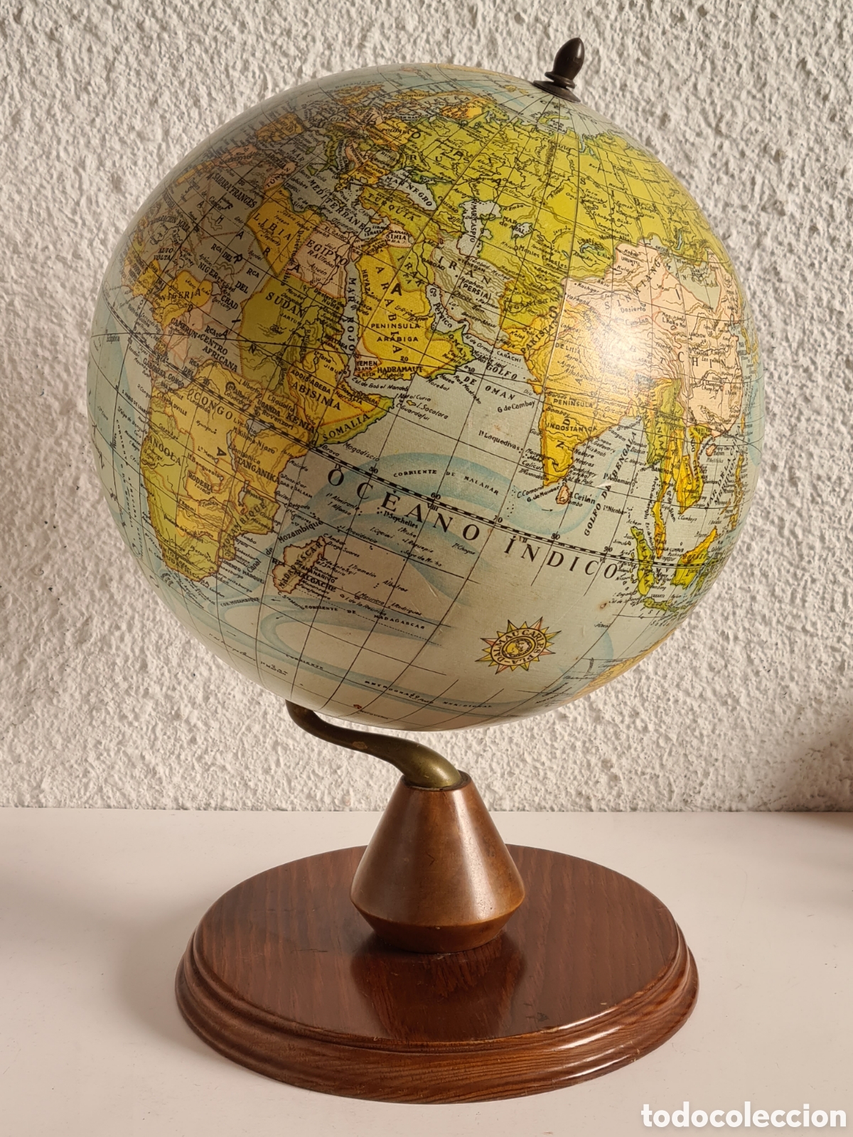 Coleccionismo: Globo Terrestre Dalmau Carles Pla - Bola Tierra - Decoraci&oacute;n Geografia Planeta Azul