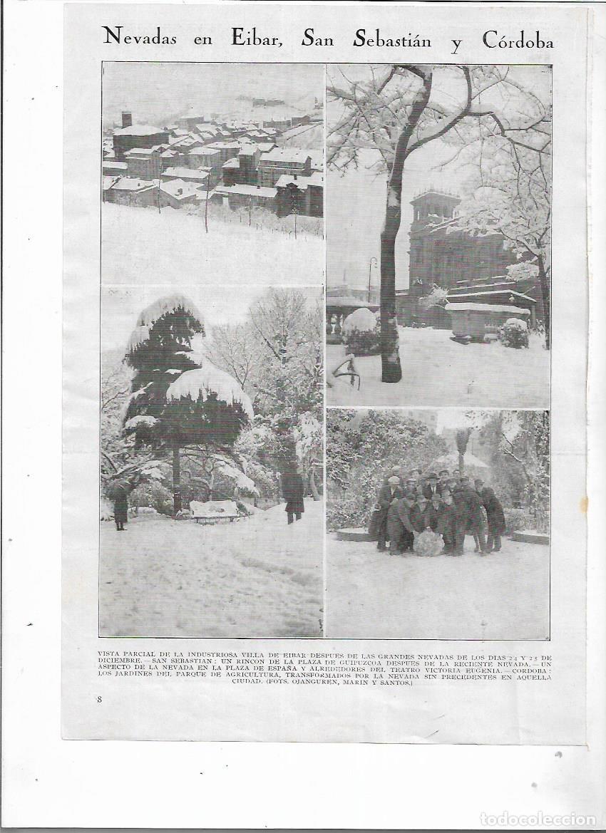 Sammelleidenschaft Papier: A&Ntilde;O 1927 RECORTE PRENSA GRAN NEVADA EN EIBAR SAN SEBASTIAN CORDOBA PARQUE AGRICULTURA FOTO OJANGUREN