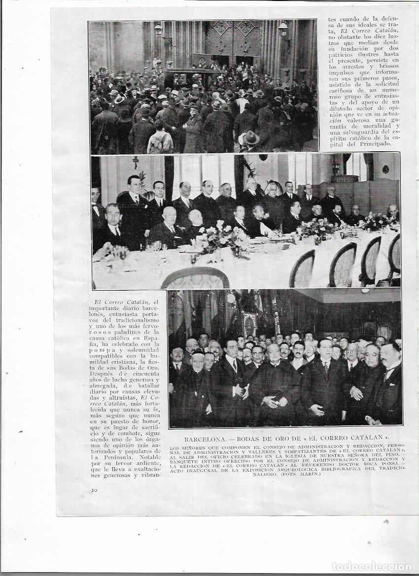 Colecionismo: A&Ntilde;O 1927 RECORTE PRENSA BARCELONA BODAS DE ORO DEL CORREO CATALAN