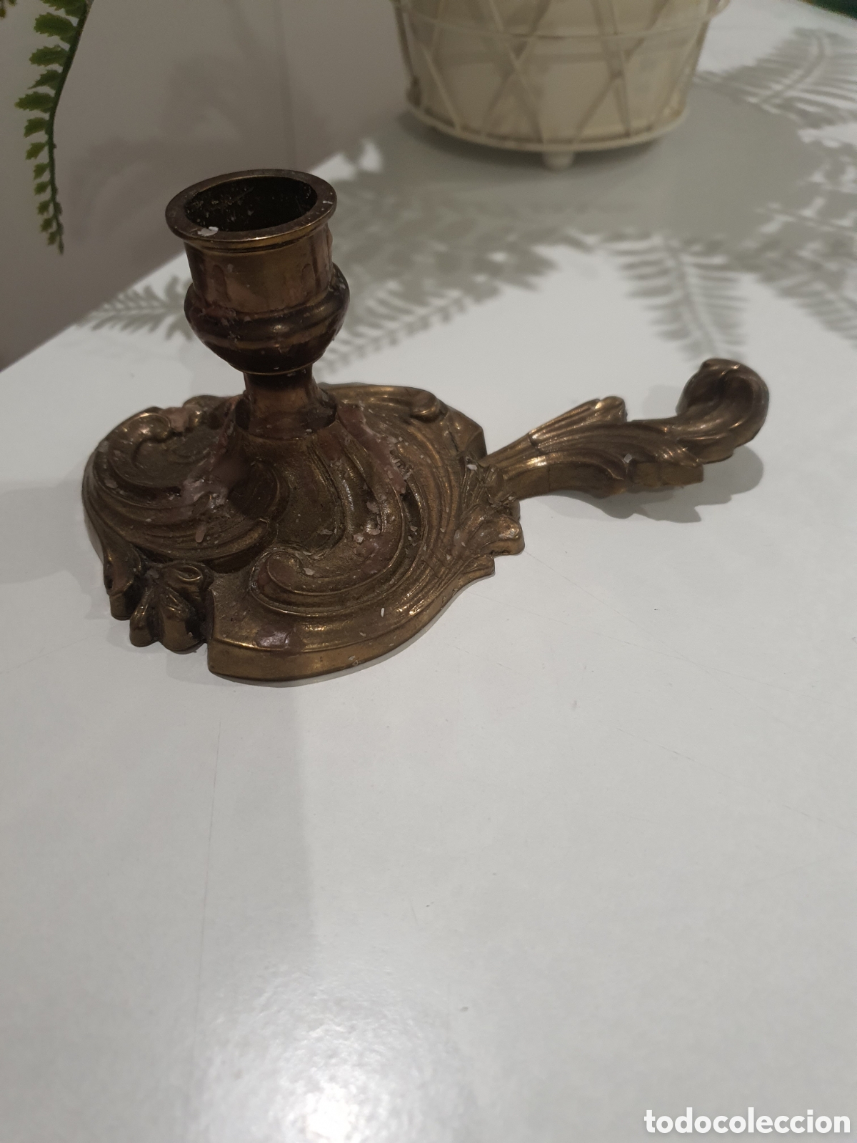 Coleccionismo: Palmatoria de bronce - Foto 1
