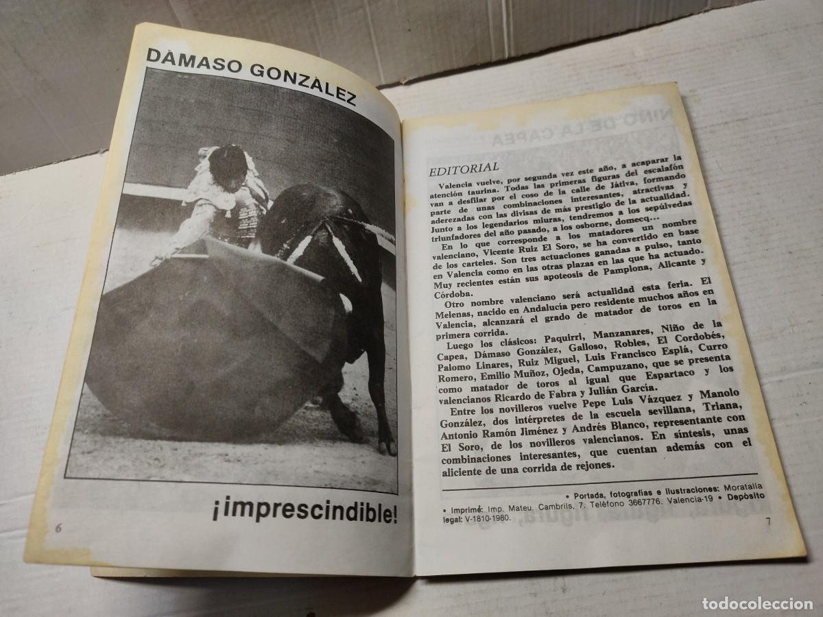 Coleccionismo: Programa de Toros Feria de Julio 1980 Con todas las Corridas - Foto 3