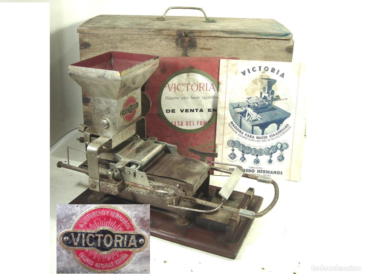 antigua maquina liar cigarrillos en madera - Compra venta en todocoleccion