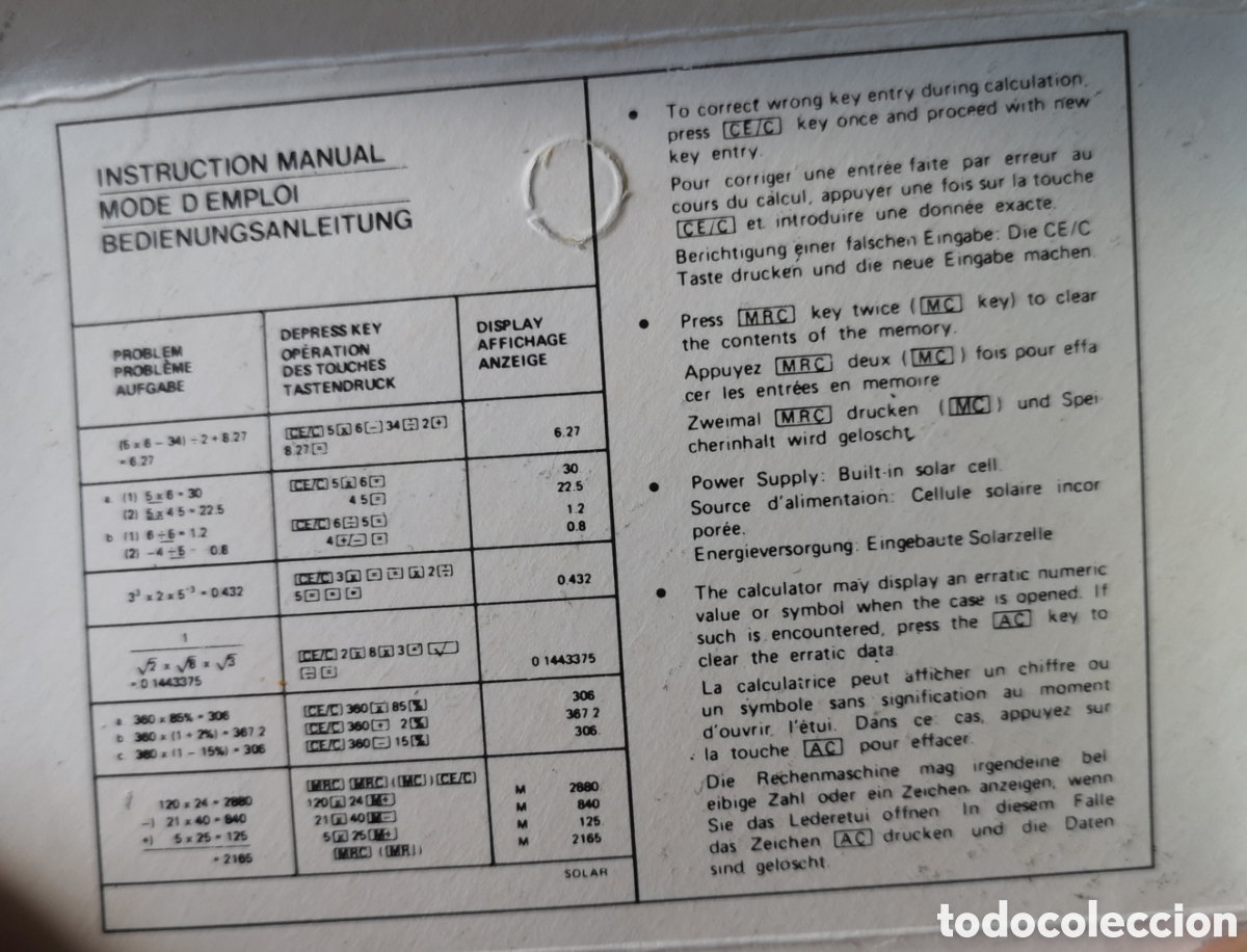 Coleccionismo: Calculadora solar extraplana - Foto 5