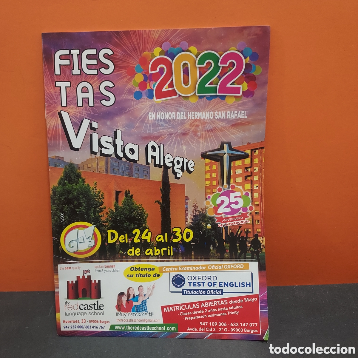 Coleccionismo: PROGRAMA DE FIESTAS EN HONOR DEL HERMANO SAN RAFAEL..DEL BARRIO DE VISTA ALEGRE ( BURGOS)....2022...