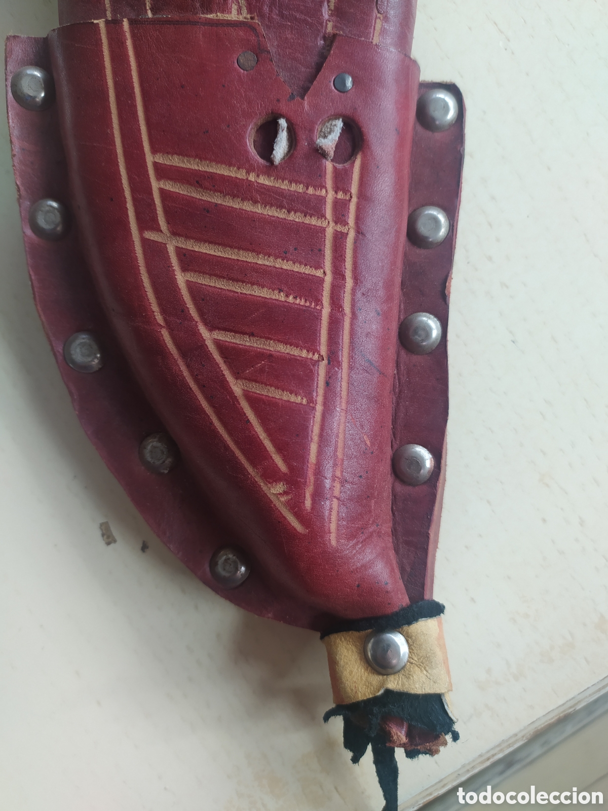 Coleccionismo: Funda de piel machete. - Foto 4