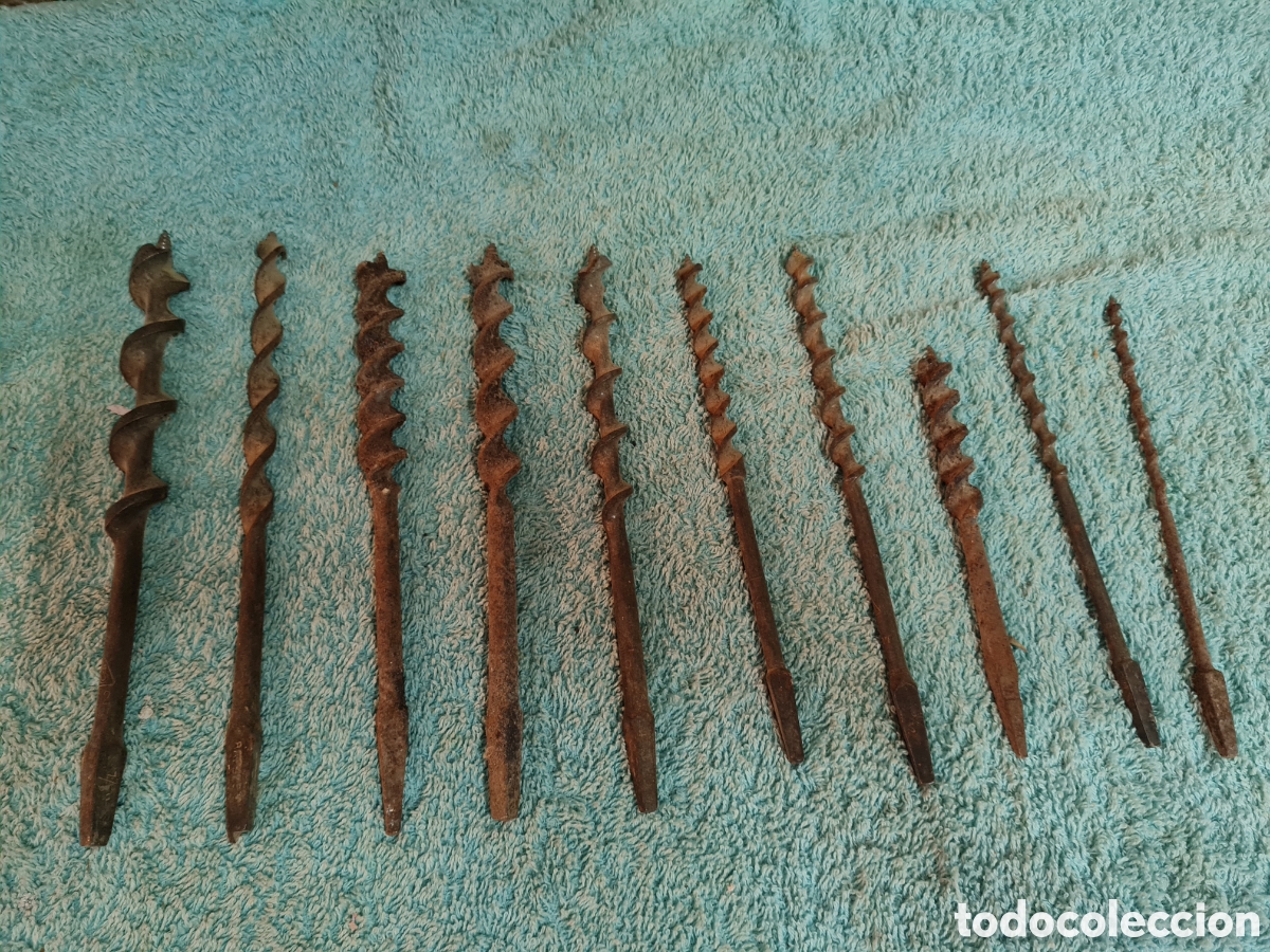 Coleccionismo: 10 brocas para taladro manual - Foto 1