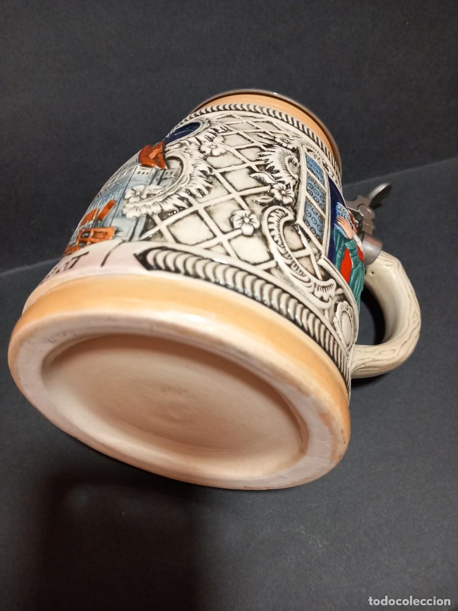 Coleccionismo: Jarra de cerveza de ceramica - Foto 7