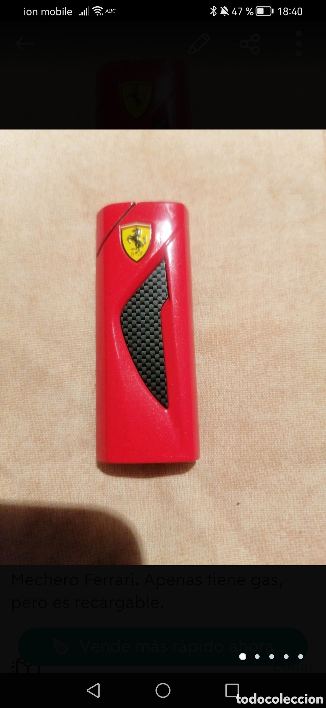 Coleccionismo: Mechero Ferrari rojo