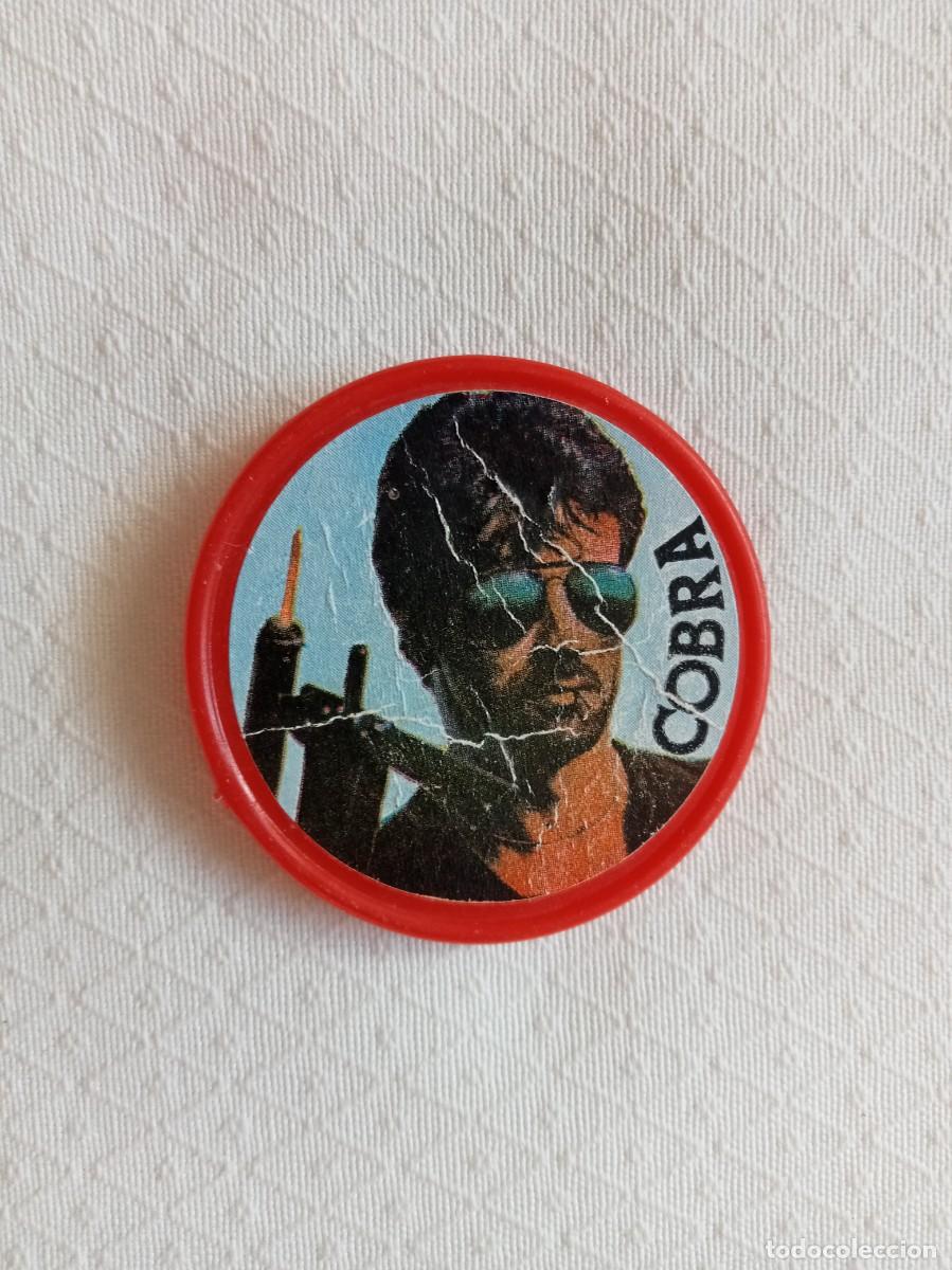 Coleccionismo: Chapa Insignia Pin Cromo Pl&aacute;stico Cobra Stallone Pel&iacute;cula Cine A&ntilde;os 80 Rareza