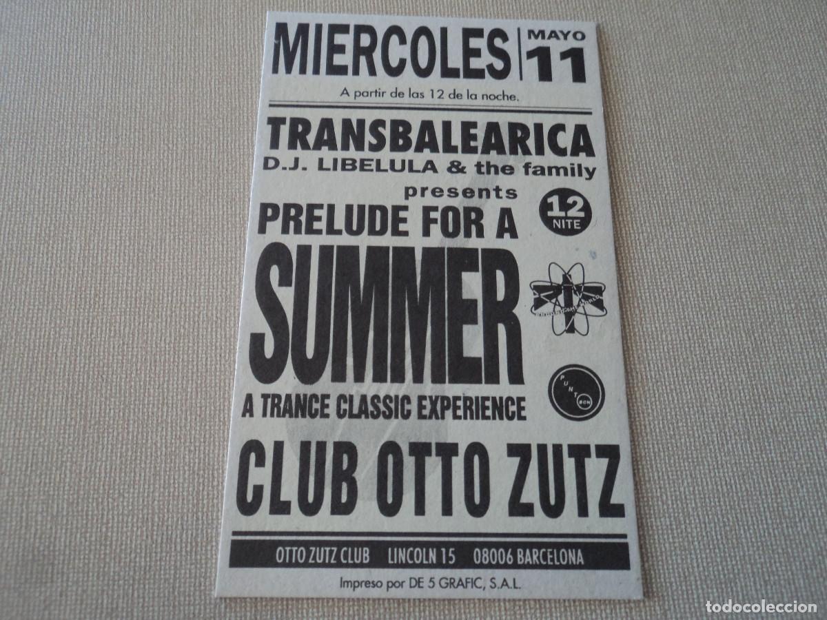 Coleccionismo: CARTULINA CLUB OTTO ZUTZ, d.j. libelula & the family, prelude for a summer, 11,5 x 7 cm