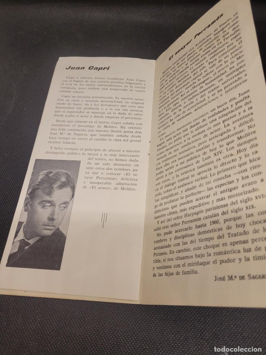 Coleccionismo: Programa Original JUAN CAPRI JOAN CAPRI Teatro Candilejas - Foto 3