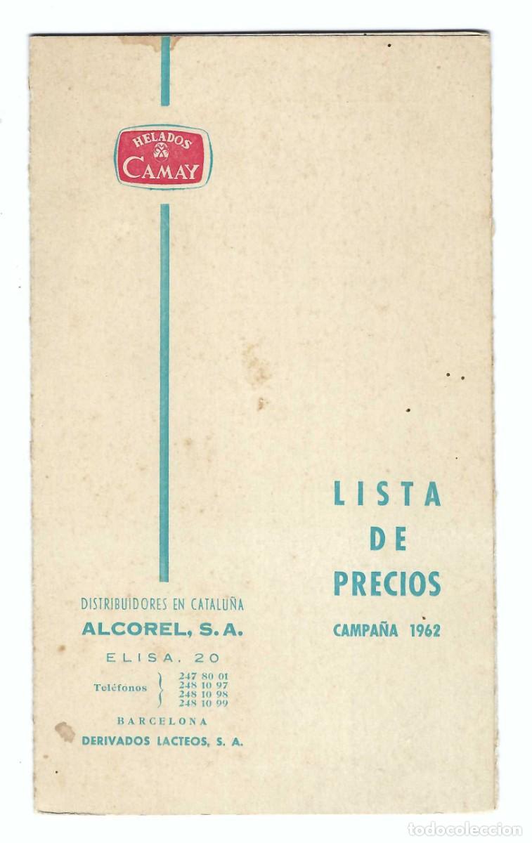 tríptico.- lista de precios. helados camay. alc - Compra venta en ...