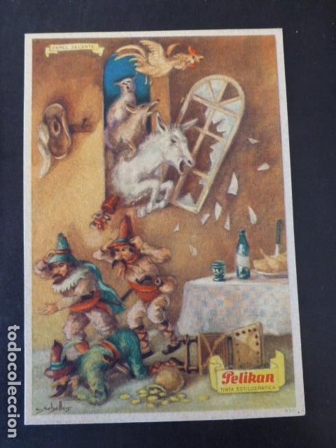 Coleccionismo: PAPEL SECANTE TINTA PELIKAN LOS MUSICOS DE BREMEN PUBLICIDAD LIBRERIA ESCOLAR CALLE BOLSA 8 MADRID