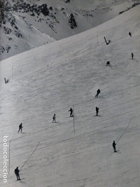 Coleccionismo: ANDORRA ESCENA ESQUI ANTIGUA LAMINA HUECOGRABADO