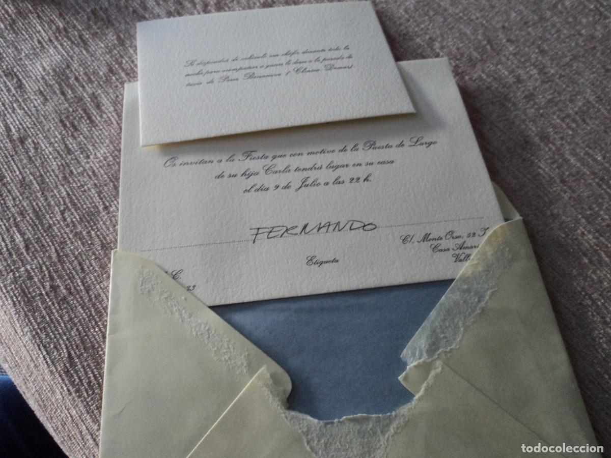 Coleccionismo: INVITACION PARTICULAR A PUESTA DE LARGO DE HIJA, DISPOSICION DE CHOFER, 1994