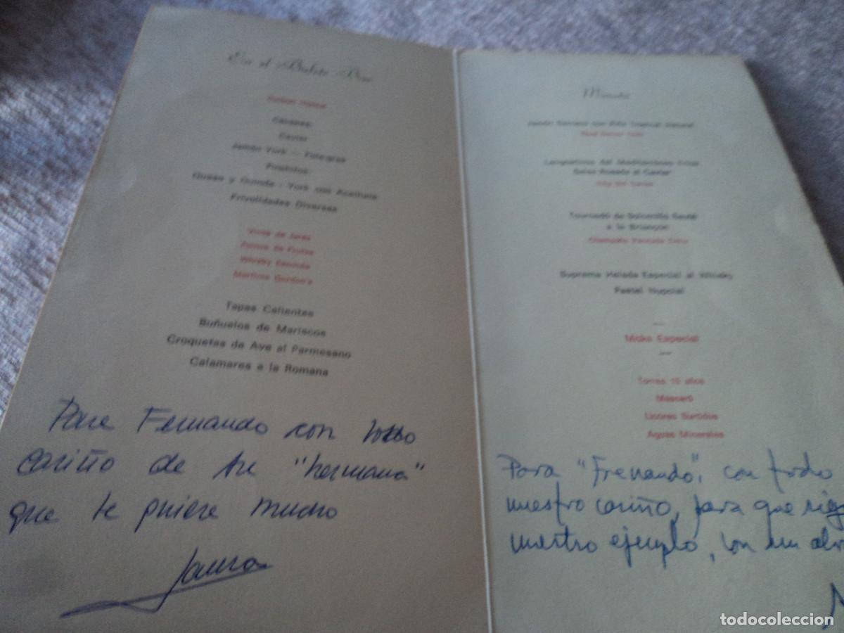 Coleccionismo: CARTA-MENU DE BODA EN LA MASIA, BCN 1977
