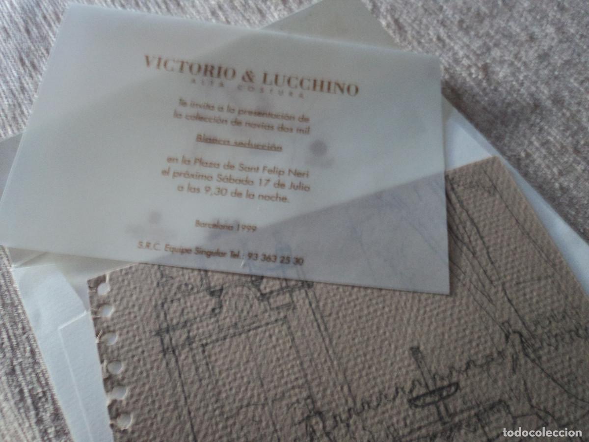 Coleccionismo: INVITACION PARTICULAR A LA PRESENTACION DE NOVIAS DOS MIL, VICTORIO & LUCCHINO, BCN 1999