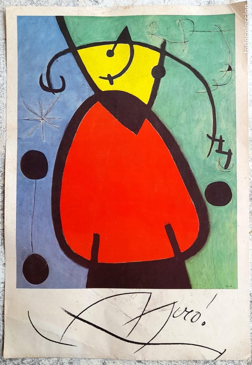 Coleccionismo: LAMINA IMPRESA POR LAS 2 CARAS OBRAS DE JOAN MIR&Oacute; - UNA DE LAS CARAS GRAN FIRMA IMPRESA
