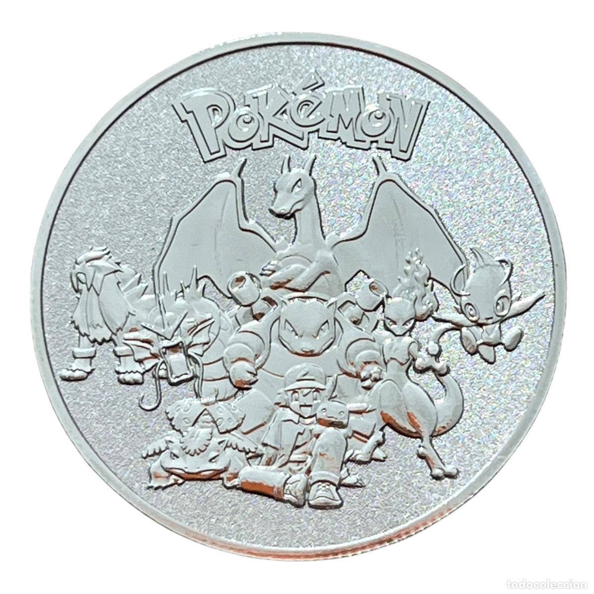Coleccionismo: Moneda Plateada coleccionable Pok&eacute;mon - Charizard- 4 cm - Foto 2