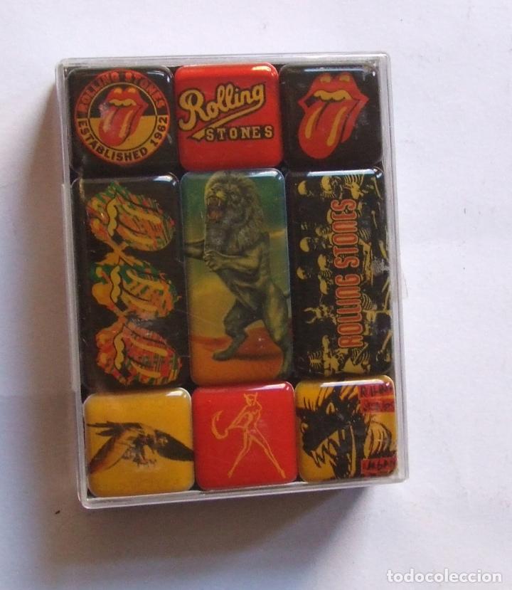 Coleccionismo: IMAN JUEGO DE 9 IMANES THE ROLLING STONES TOTALMENTE NUEVOS EN SU CAJITA ORIGINAL PRODUCTO OFICIAL