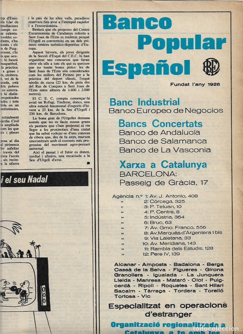 Sammelleidenschaft Papier: A&Ntilde;O 1969 RECORTE PRENSA PUBLICIDAD BANCO POPULAR ESPA&Ntilde;OL