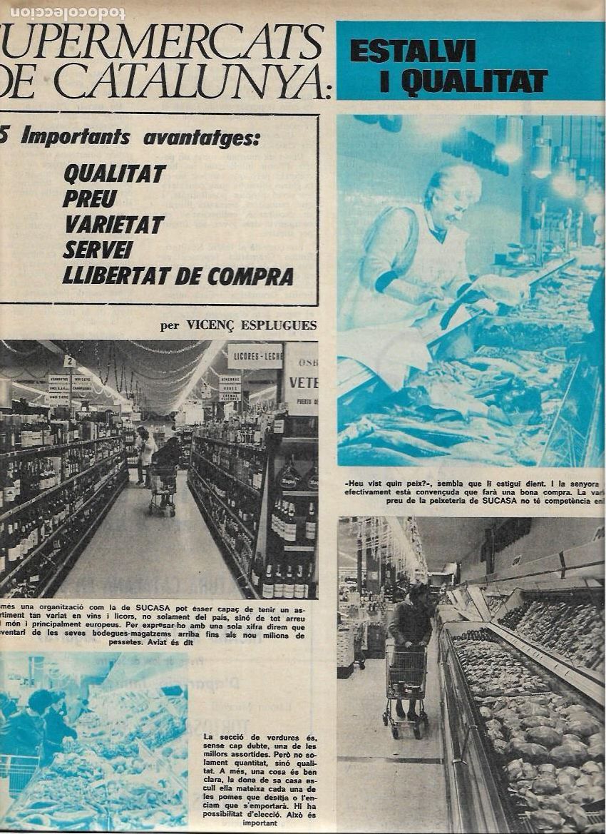 Sammelleidenschaft Papier: A&Ntilde;O 1969 RECORTE PRENSA SUPERMERCADO SUCASA COMERCIO ALIMENTACION