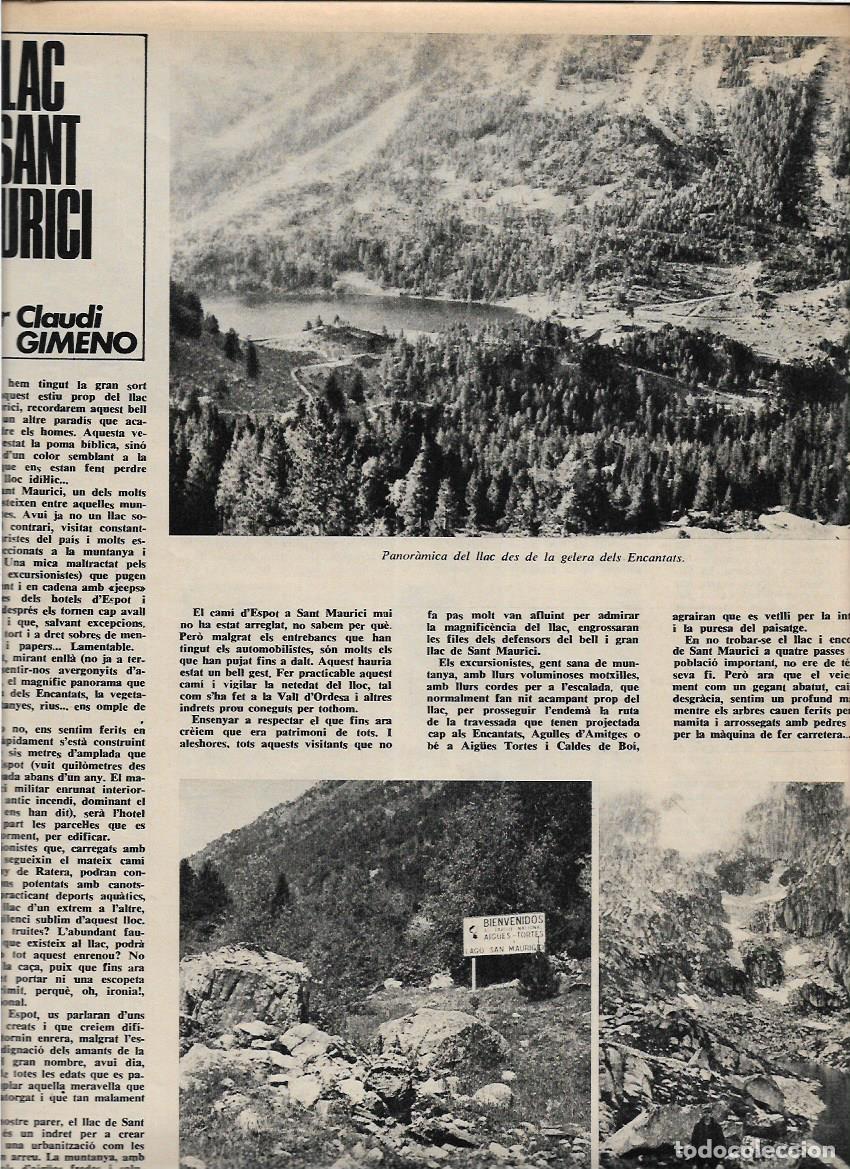 Sammelleidenschaft Papier: A&Ntilde;O 1967 RECORTE PRENSA LAGO LLAC DE SANT MAURICI