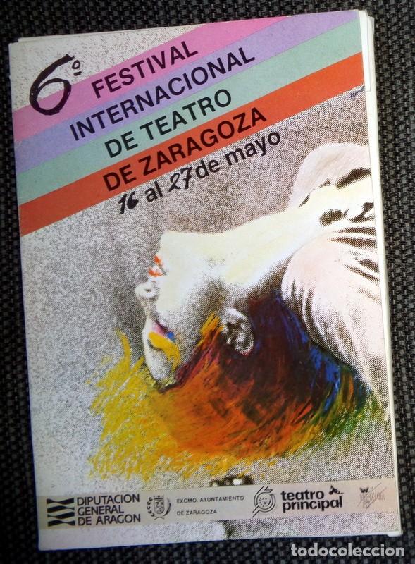 Coleccionismo: ESTUCHE FICHAS INFORMATIVAS. 6&ordm; FESTIVAL INTERNACIONAL TEATRO ZARAGOZA. CONCHA VELASCO,FURA DEL BAUS