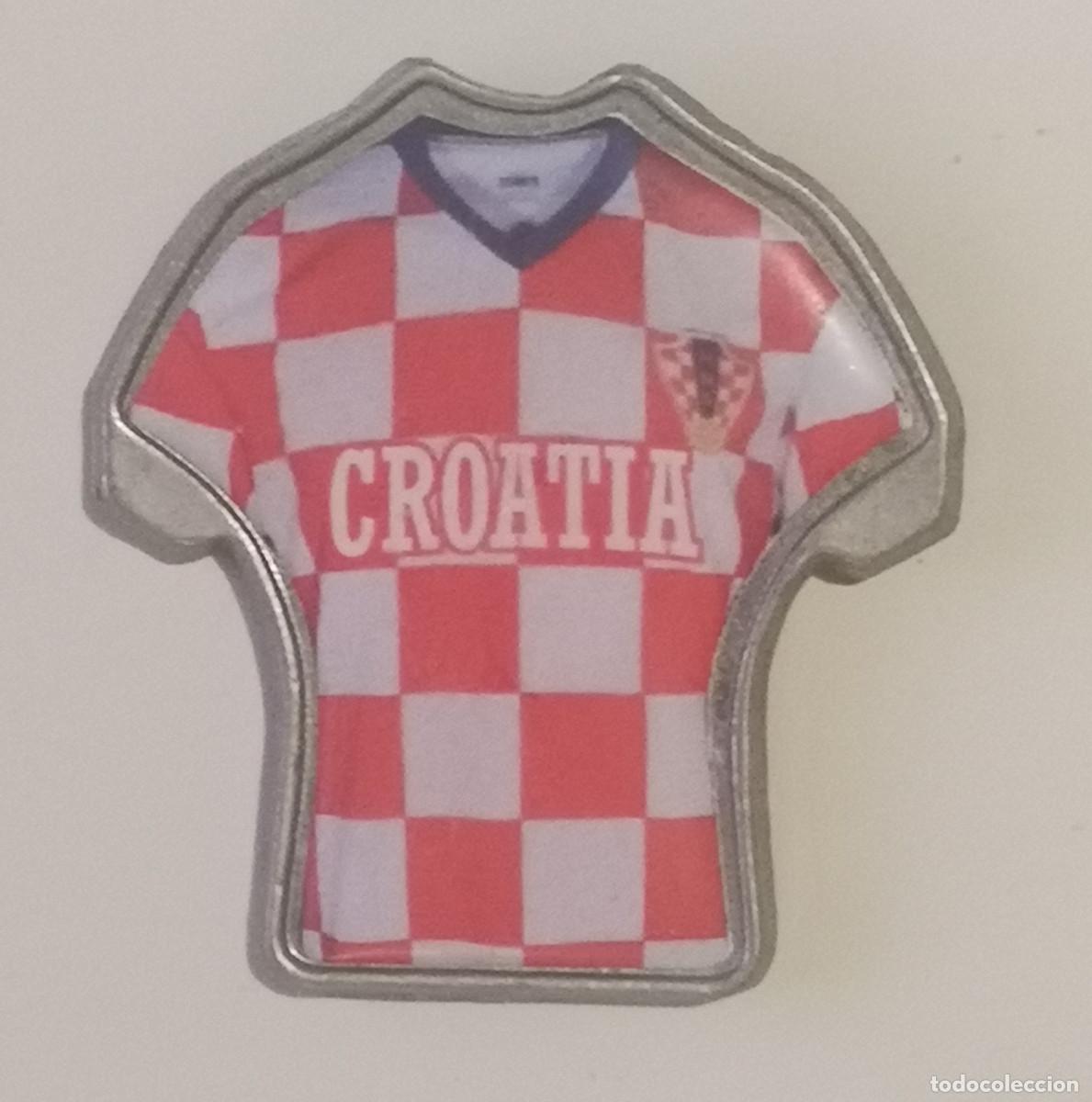 Colecionismo: IMAN NEVERA METALICO MAGNET - CROATIA CROACIA HRVATSKA - Camiseta Selecci&oacute;n