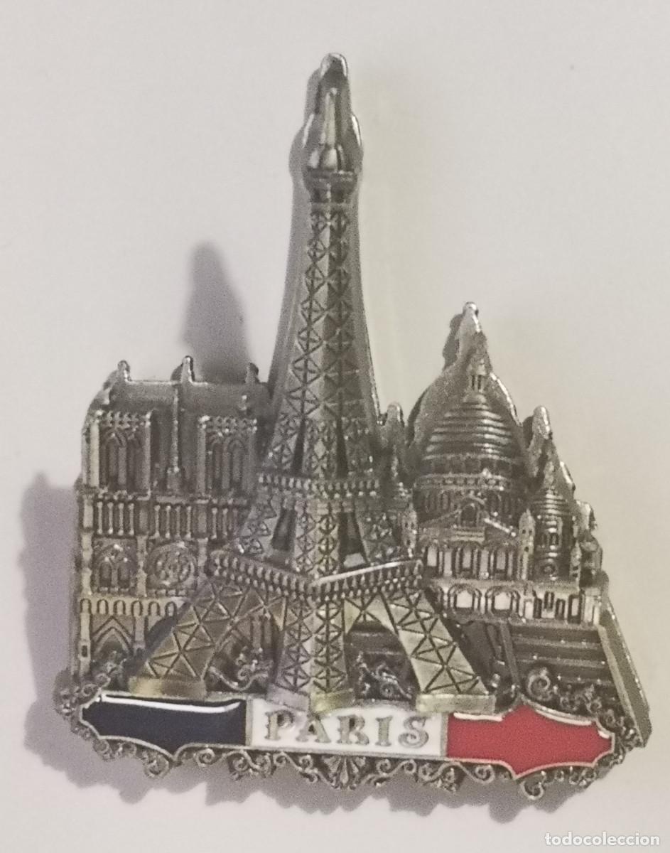 Colecionismo: IMAN NEVERA PINZA METALICO MAGNET - FRANCIA - PARIS