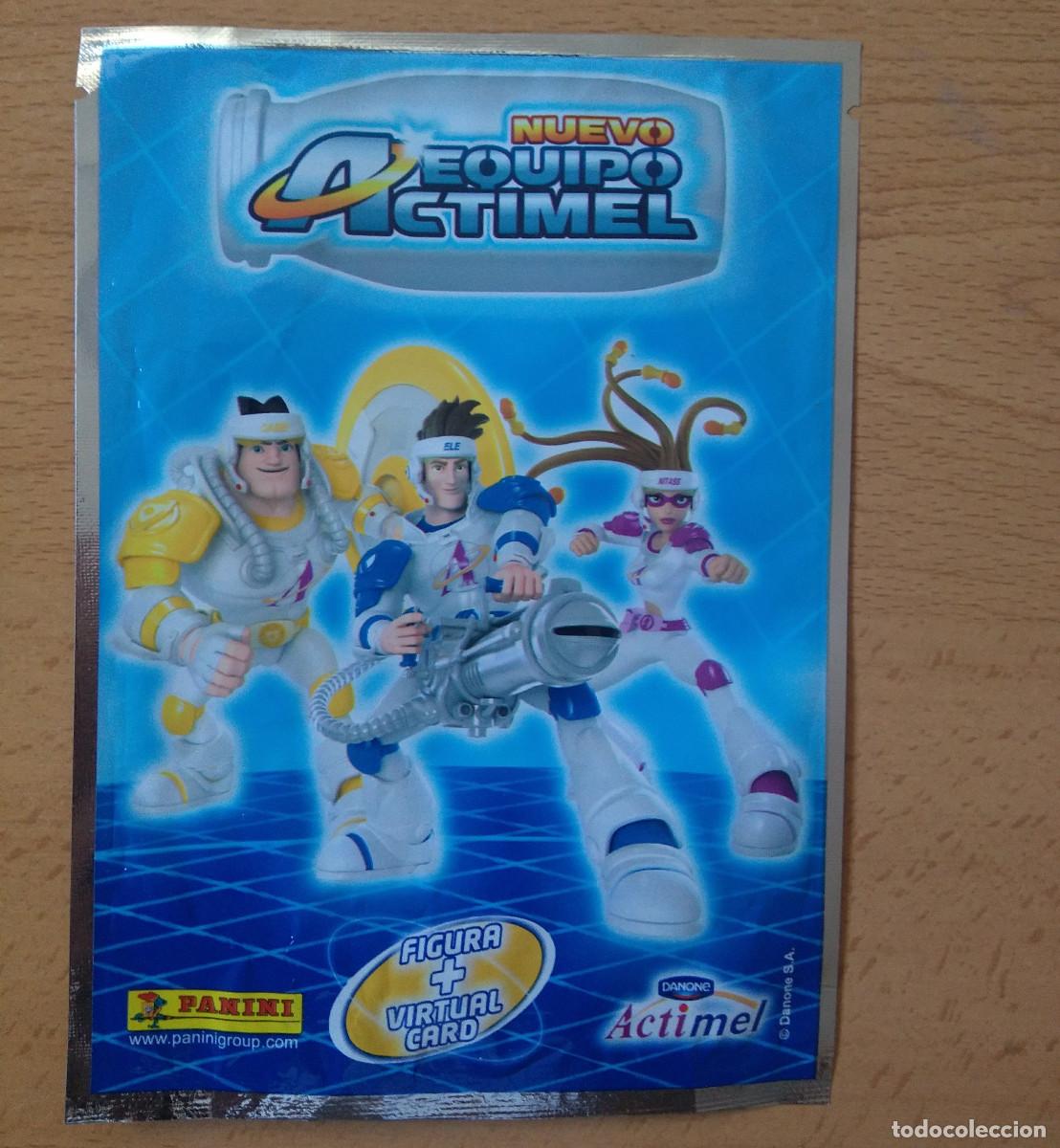 Coleccionismo: sobre vacio equipo actimel promocional de figuras y cartas danone panini sin virtual card