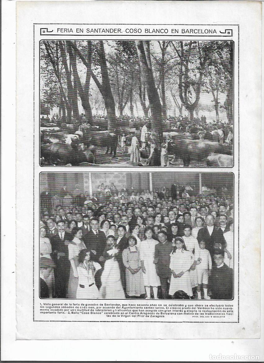 Colecionismo: A&Ntilde;O 1912 RECORTE PRENSA BAILE COSO BLANCO CENTRO ARAGONES DE BARCELONA FIESTAS DEL PILAR