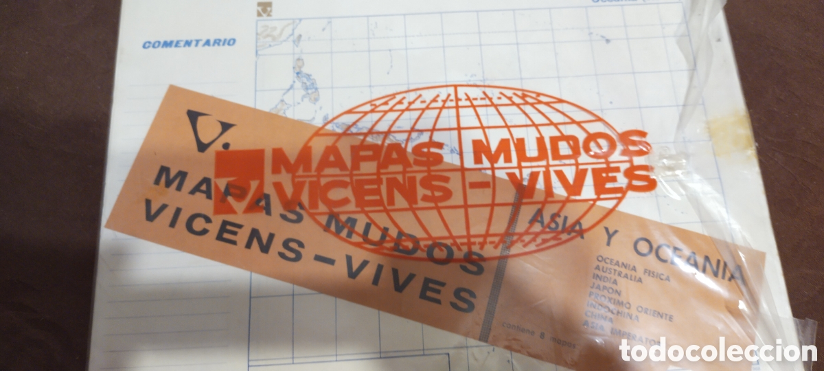 Coleccionismo: Mapa mudo Vicens vives Asia y Ocean&iacute;a