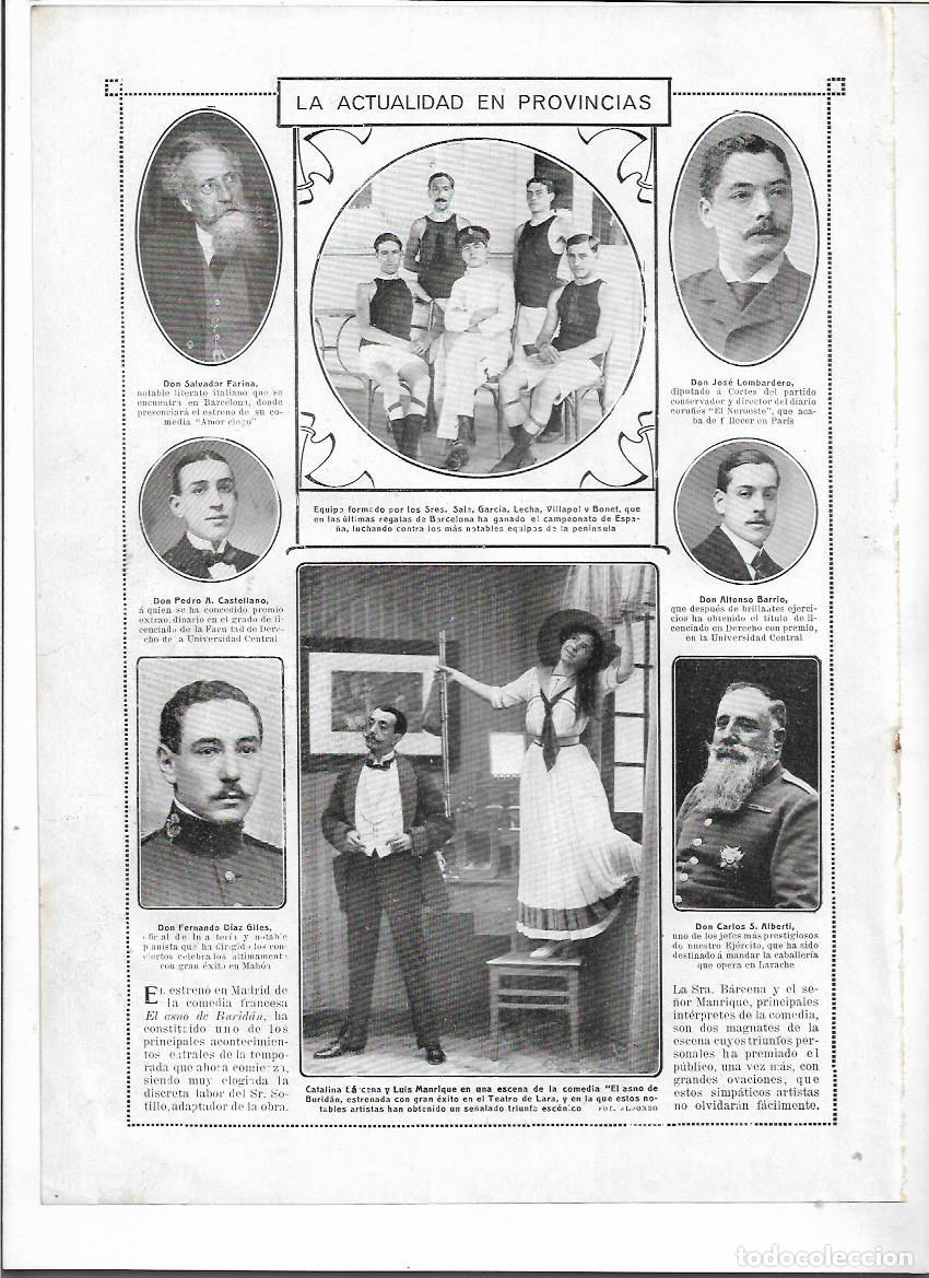 Collectionnisme: A&Ntilde;O 1912 RECORTE PRENSA BARCELONA CAMPEONATO DE REGATAS SALA GARCIA LECHA VILLAPOL BONET