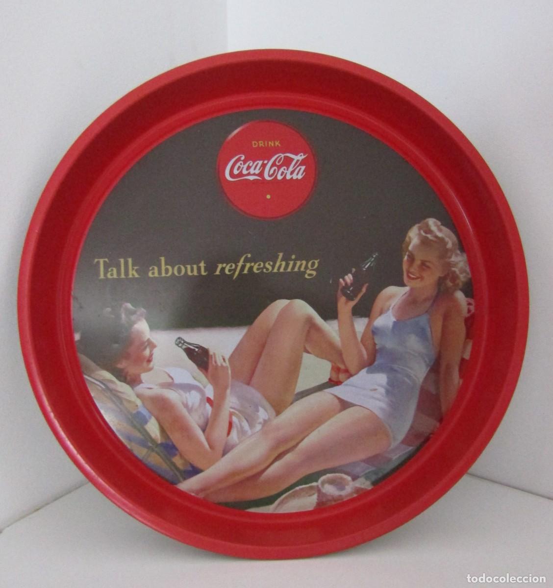 Coleccionismo: Bandeja met&aacute;lica de Coca-Cola. 33cm
