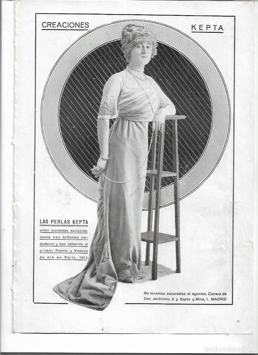 Collectionnisme: A&Ntilde;O 1912 RECORTE PRENSA PUBLICIDAD CREACIONES PERLAS KEPTA COLLAR MEDALLA DE ORO EN PARIS