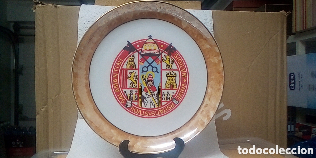 Coleccionismo: PLATO &Uacute;NICO EN TC UNIVERSIDAD DE SALAMANCA ESCUDO SERIGRAFIADO USAL PORCELANA CER&Aacute;MICA A&Ntilde;OS 70 pins
