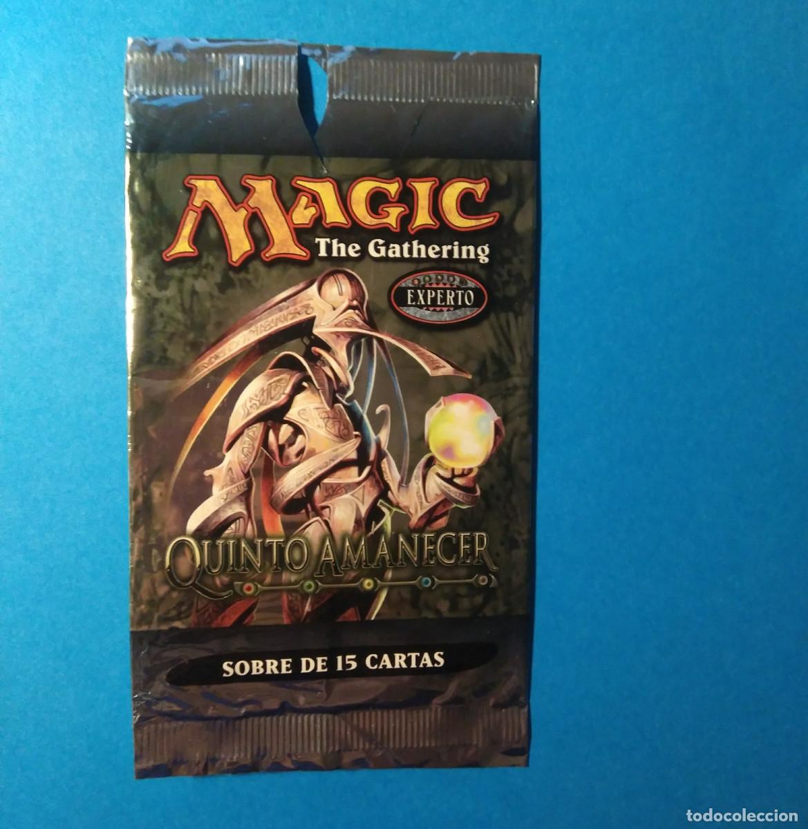 Coleccionismo: sobre vacio de cartas magic quinto amanecer experto gathering experto