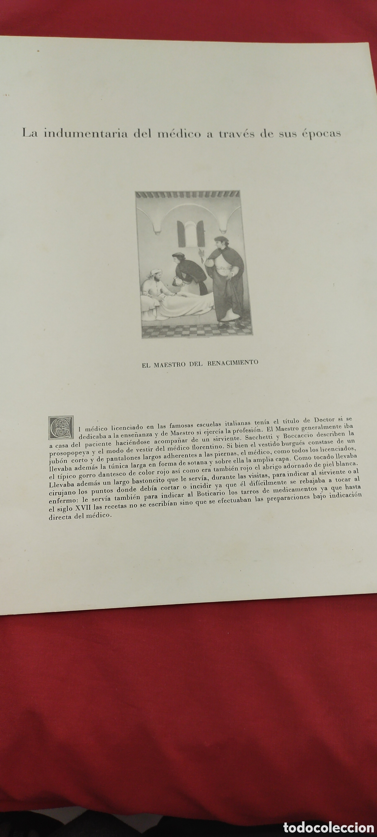 Coleccionismo: L&aacute;mina 8 la indumentaria del m&eacute;dico a trav&eacute;s de sus &eacute;pocas Renacimiento