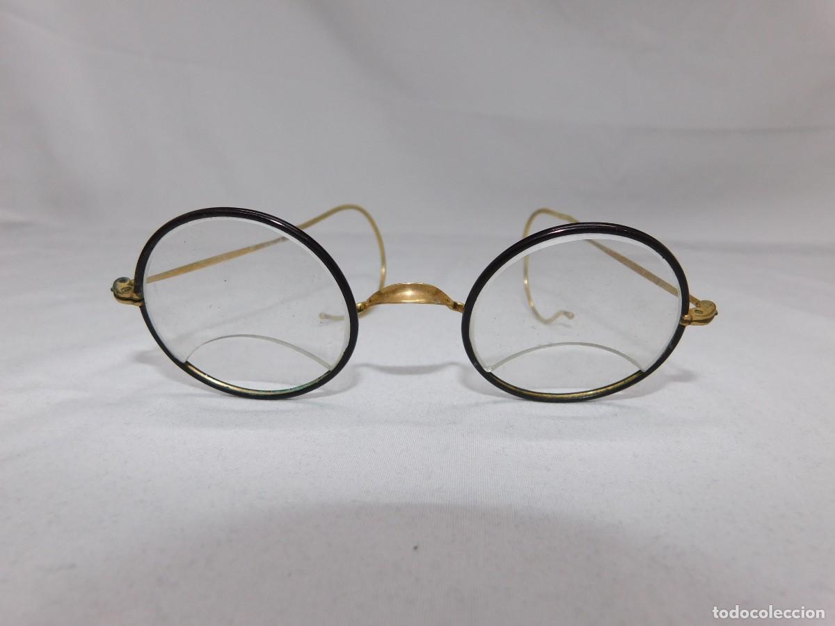 Coleccionismo: GAFAS ALAMBRE - CHAPADAS EN ORO 14K - Foto 2
