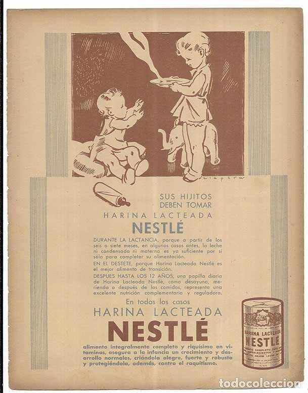 Coleccionismo: Publicidad. Harina Lacteada NESTL&Euml; Sociedad Nestle, A. E. P. A.