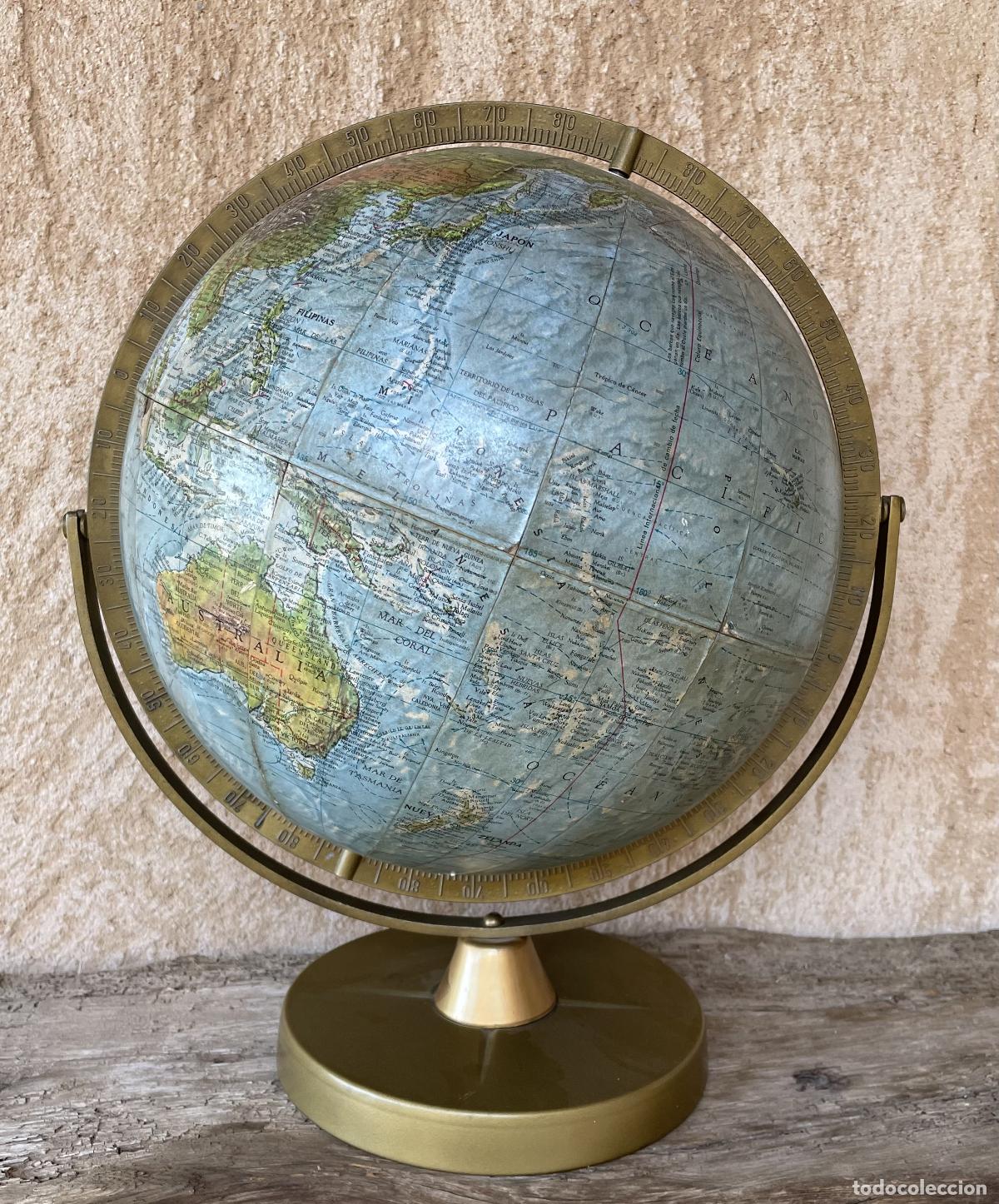 Coleccionismo: GLOBO TERRAQUEO MAPA MUNDI DE EPOCA - Foto 2