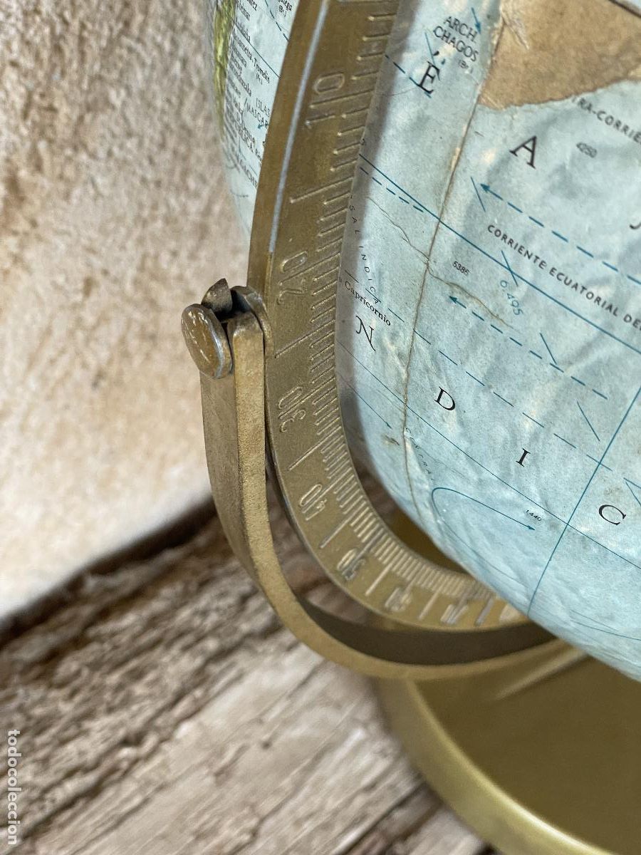 Coleccionismo: GLOBO TERRAQUEO MAPA MUNDI DE EPOCA - Foto 4