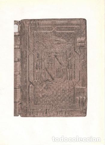 Coleccionismo: L&aacute;mina: ENCUADERNACION MUDEJAR DEL SIGLO XVI del 'Missale Abulense', Salamanca Juan de Porras &iquest;1500?