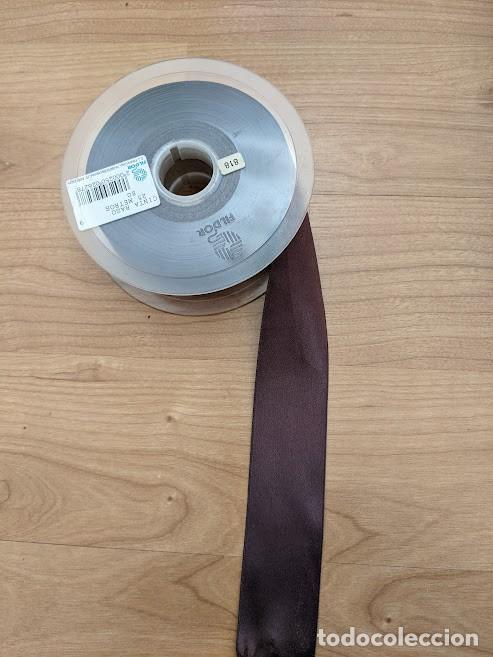 Sammeln: CINTA RASO MARR&Oacute;N 3,5 CMS. 1 METRO (DISPONIBILIDAD 22,5 METROS)