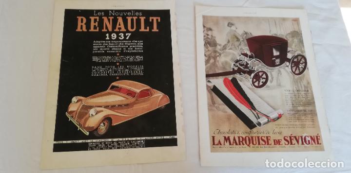 Coleccionismo: ANTIGUA PUBLICIDAD / OLD ADVERT 1937 : RENAULT - LA MARQUISE DE S&Eacute;VIGN&Eacute; CHOCOLATS